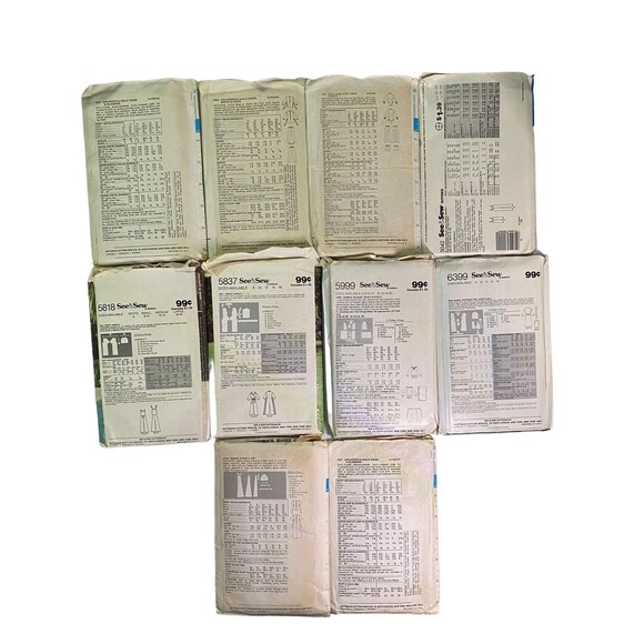 Butterick See & Sew Sewing Patterns Lot Of 10 Various (8 Uncut / 2 Cut) Vintage - Picture 6 of 6